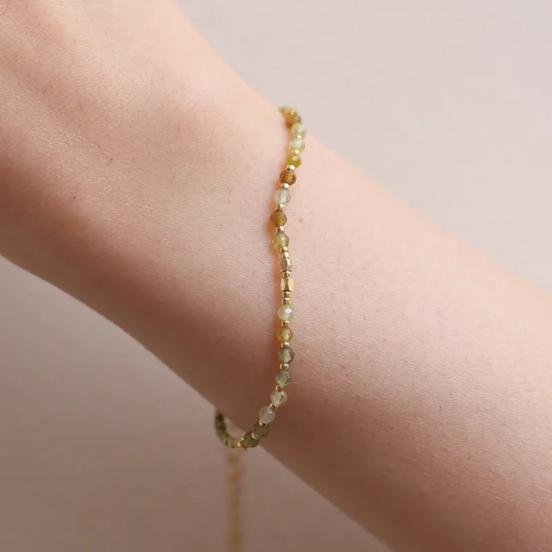 Peridot beaded bracelet sold by NABI LONDON