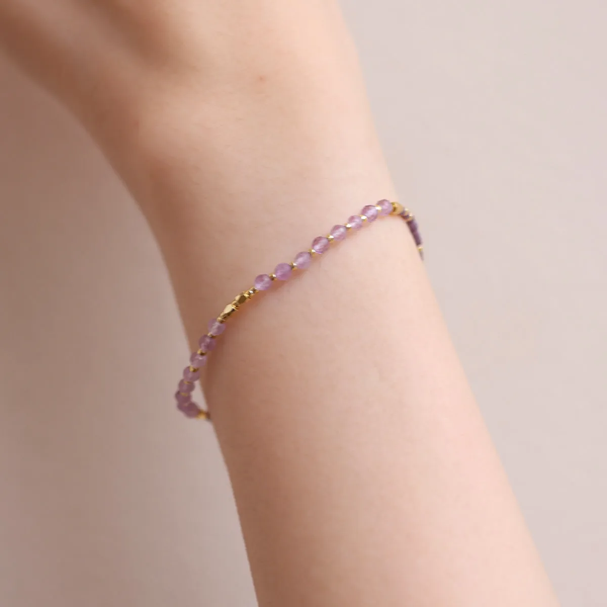 Amethyst beaded bracelet sold by NABI LONDON product image thumbnail 2