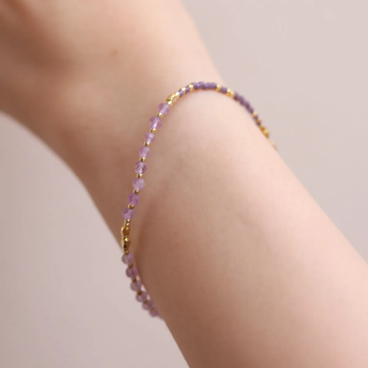 Amethyst beaded bracelet sold by NABI LONDON product image thumbnail 3