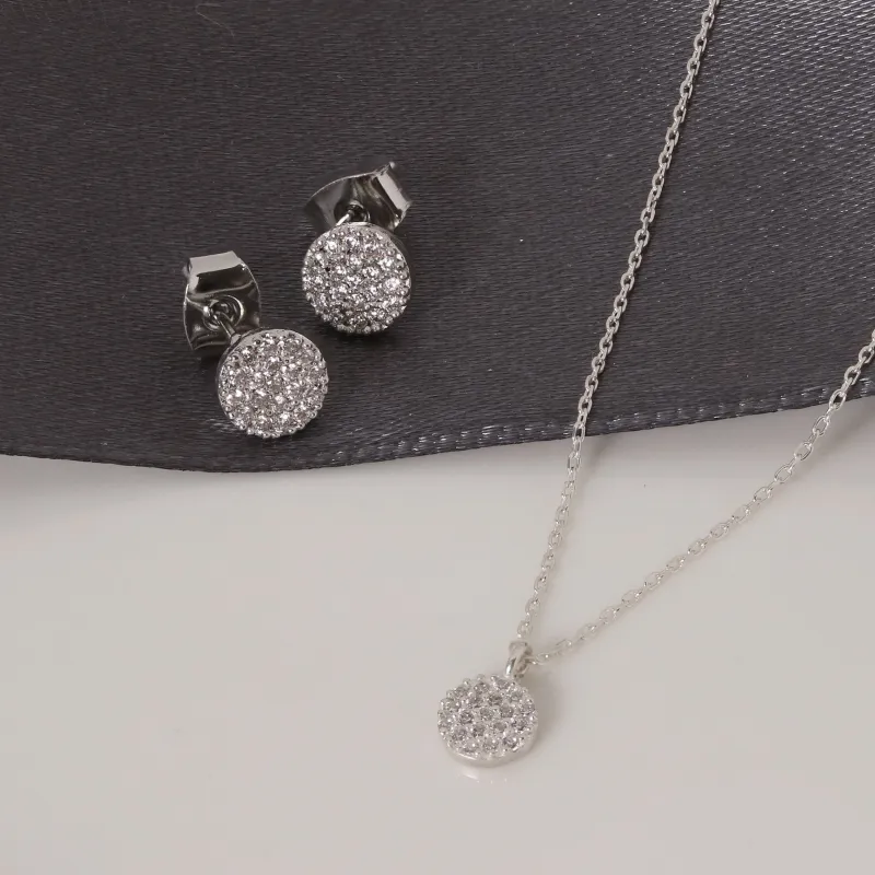 White Topaz Sparkle Set in Silver sold by NABI LONDON