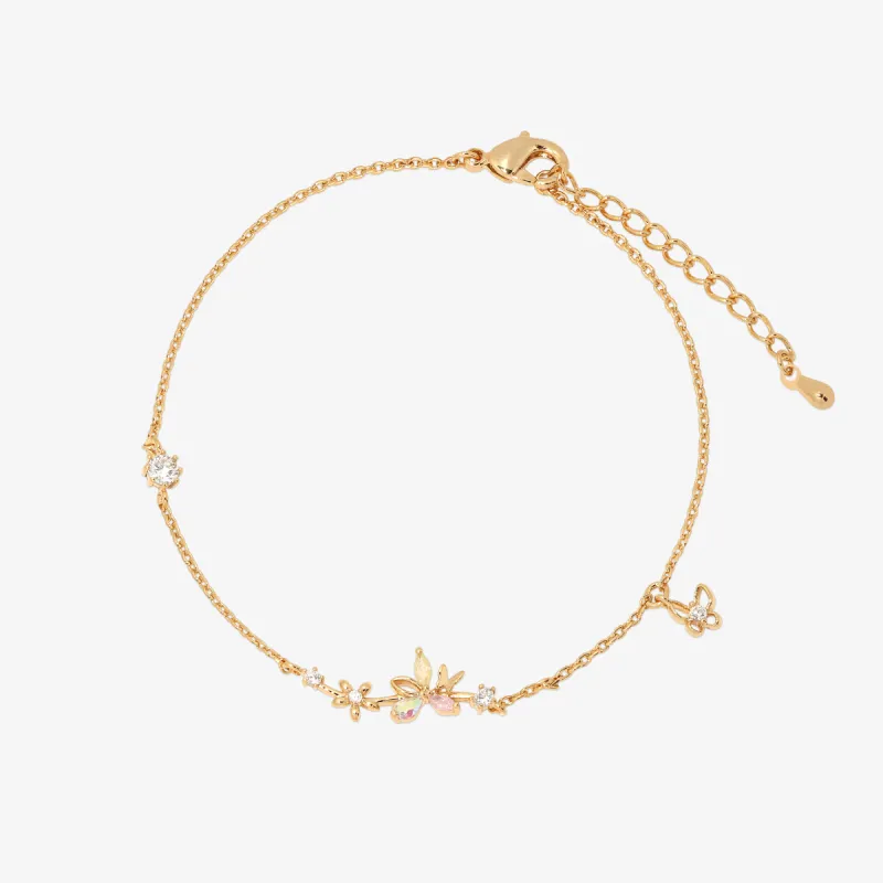 Gemstone floral butterfly bracelet sold by NABI LONDON