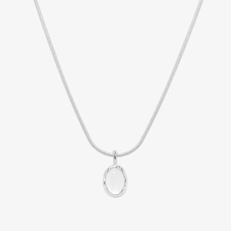 White moonstone necklace sold by NABI LONDON