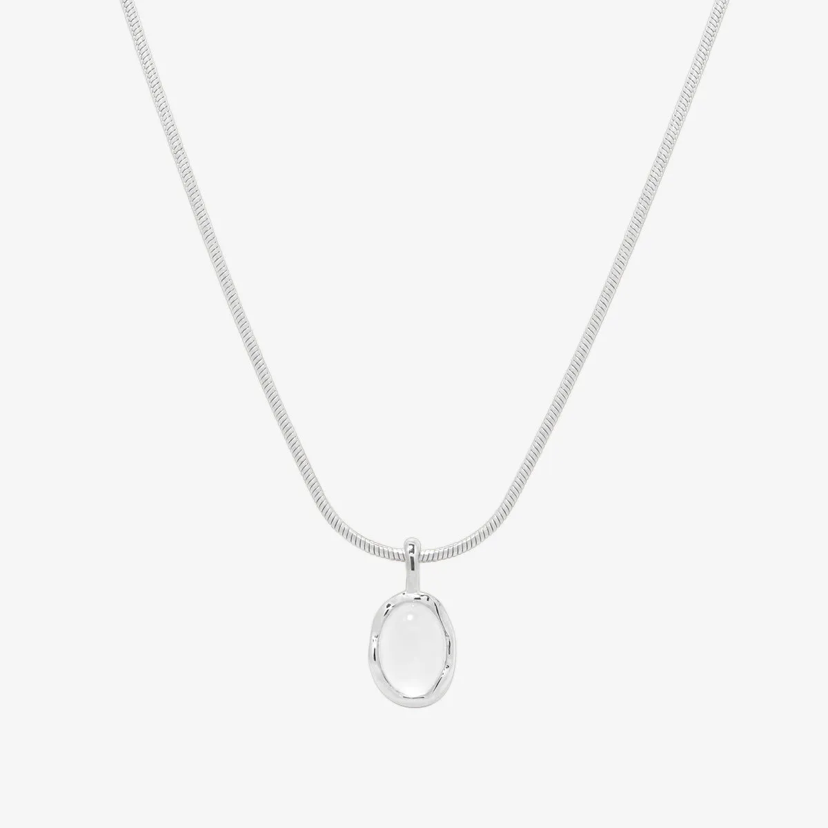 White moonstone necklace sold by NABI LONDON