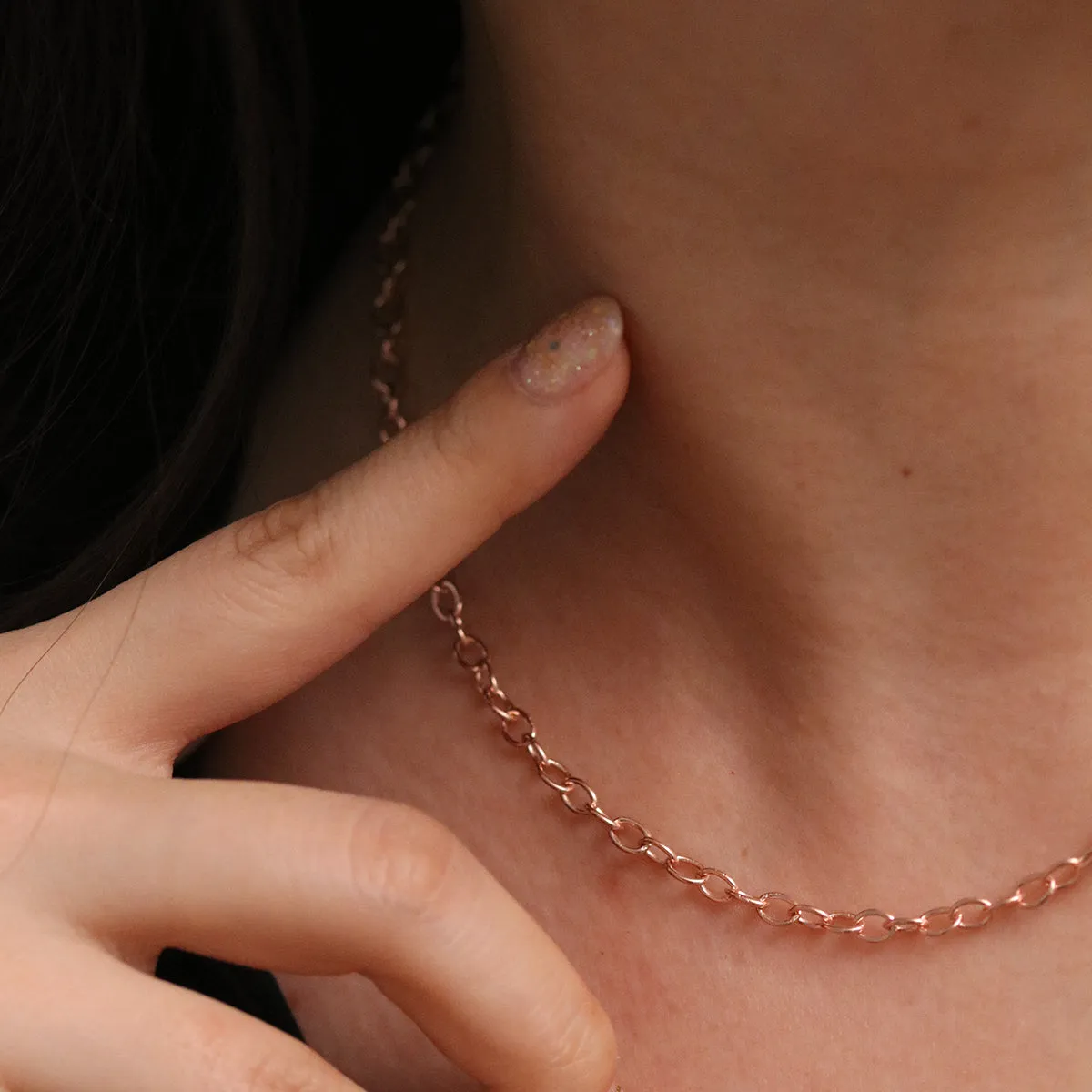 Medium oval chain necklace sold by NABI LONDON product image thumbnail 4