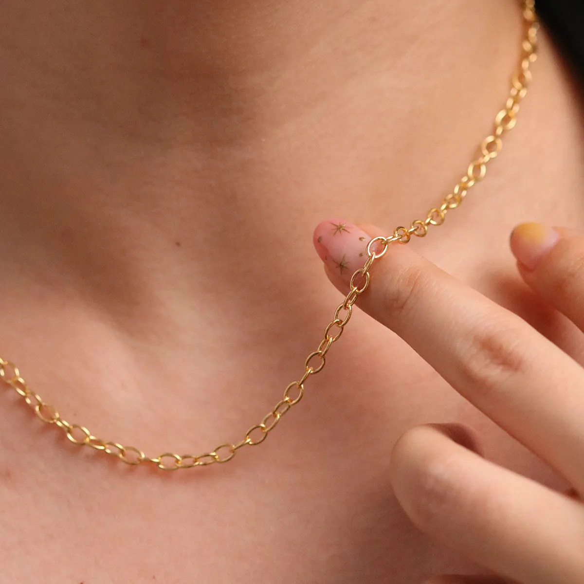 Medium oval chain necklace sold by NABI LONDON product image thumbnail 2