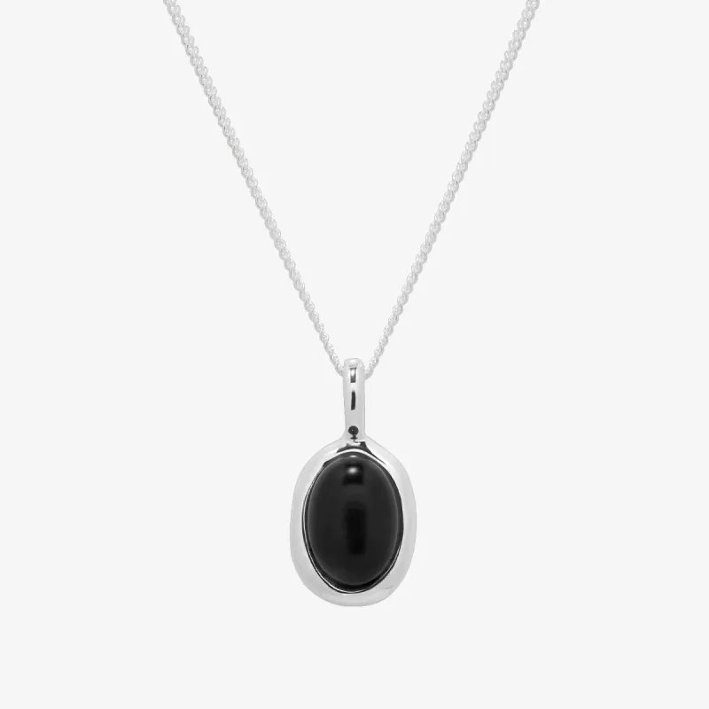 Black onyx reversible necklace sold by NABI LONDON