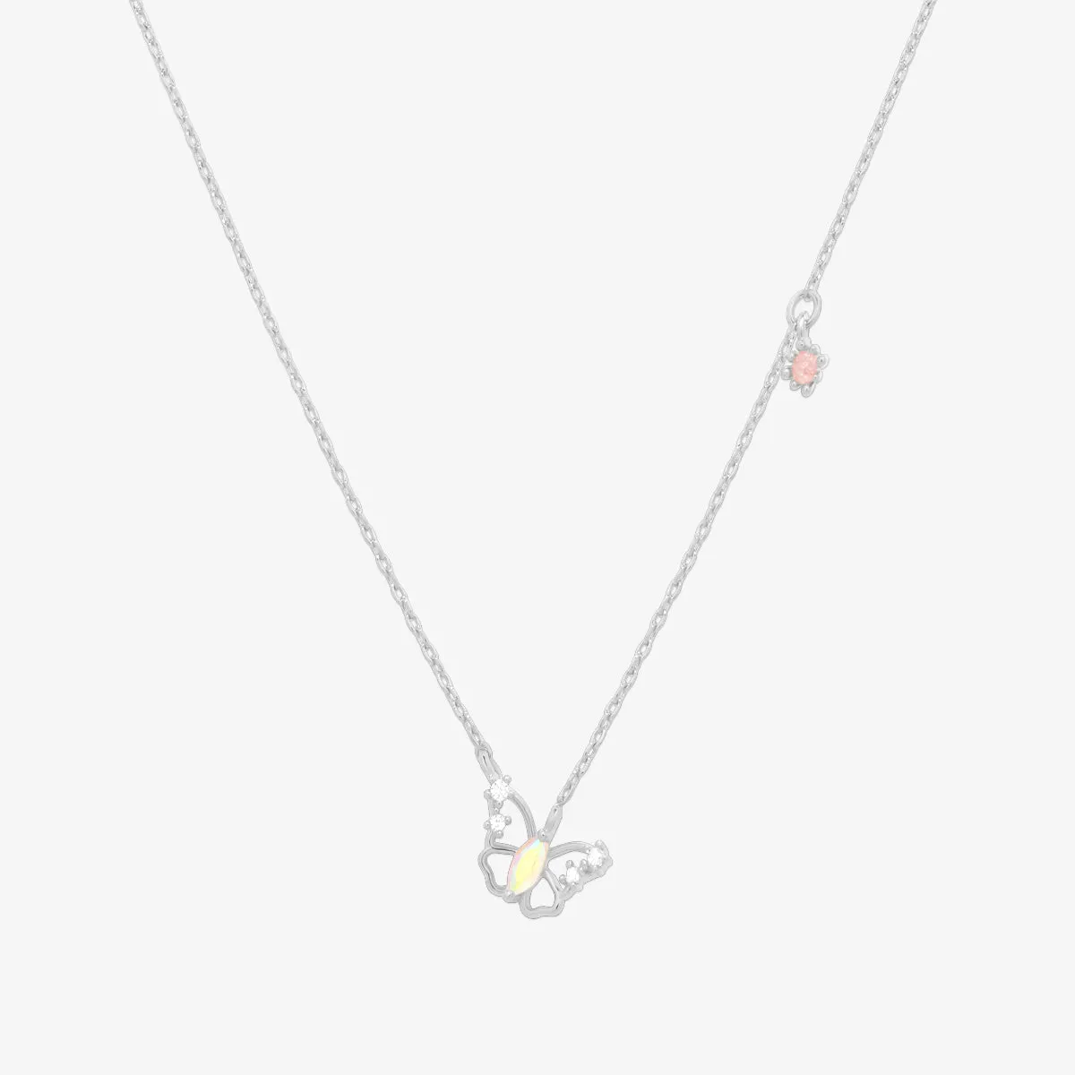 Butterfly cubic drop necklace sold by NABI LONDON product image thumbnail 5