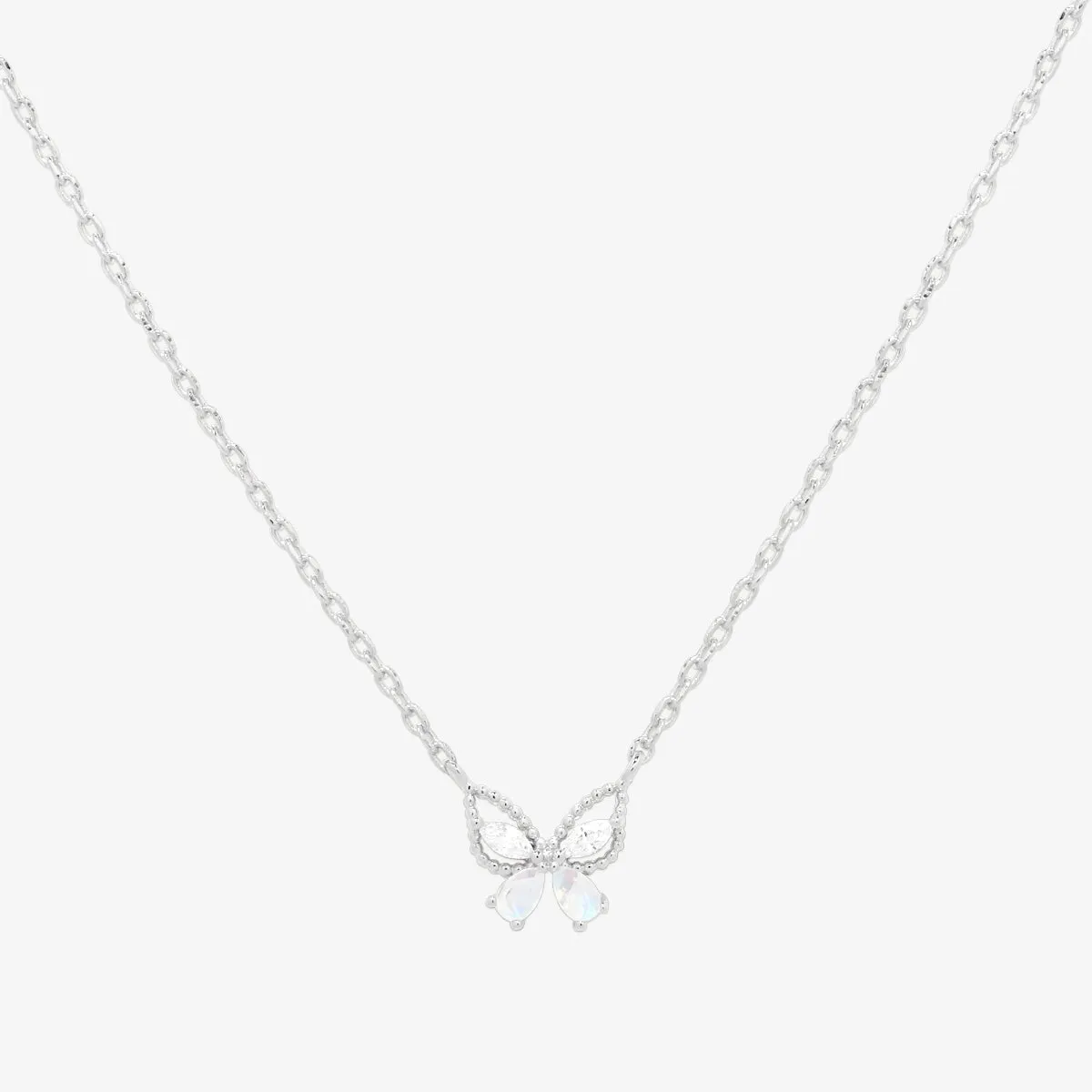 Moonstone butterfly necklace sold by NABI LONDON product image thumbnail 5