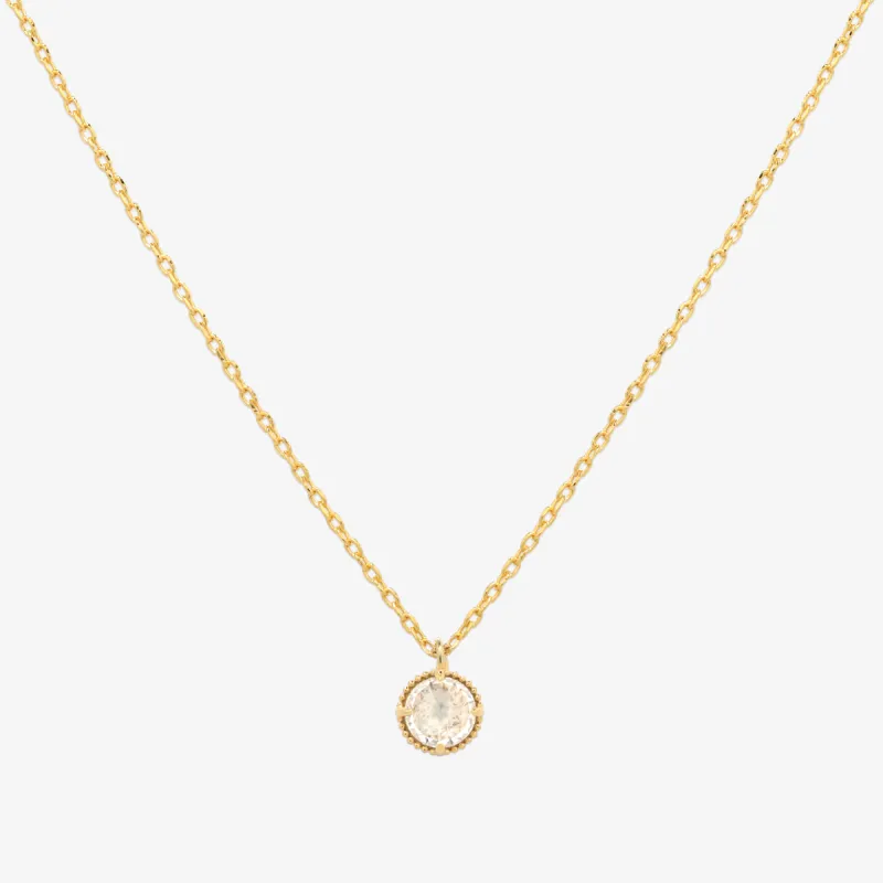 Cubic zirconia pendant necklace sold by NABI LONDON