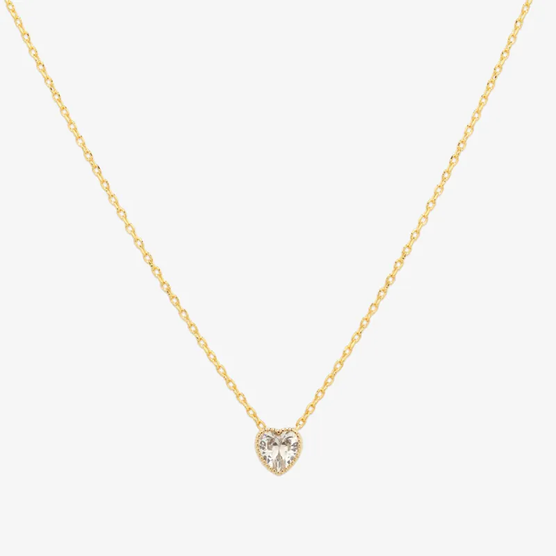Heart cubic necklace sold by NABI LONDON