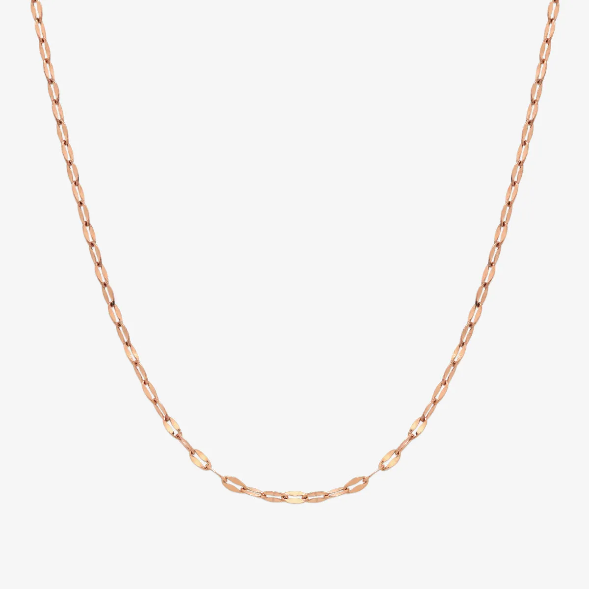 Thin oval chain necklace sold by NABI LONDON product image thumbnail 3