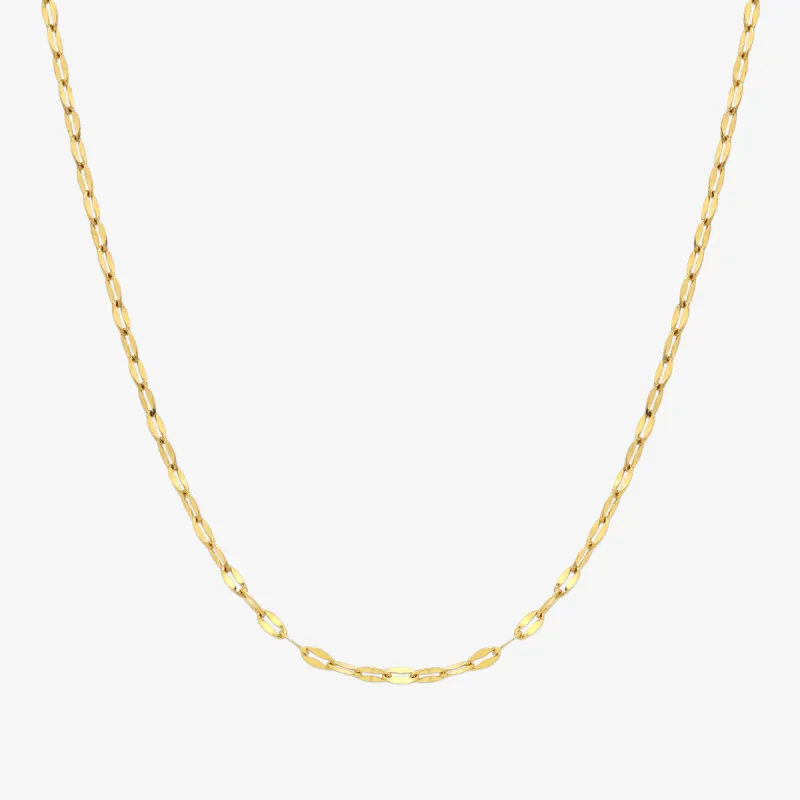 Thin oval chain necklace sold by NABI LONDON