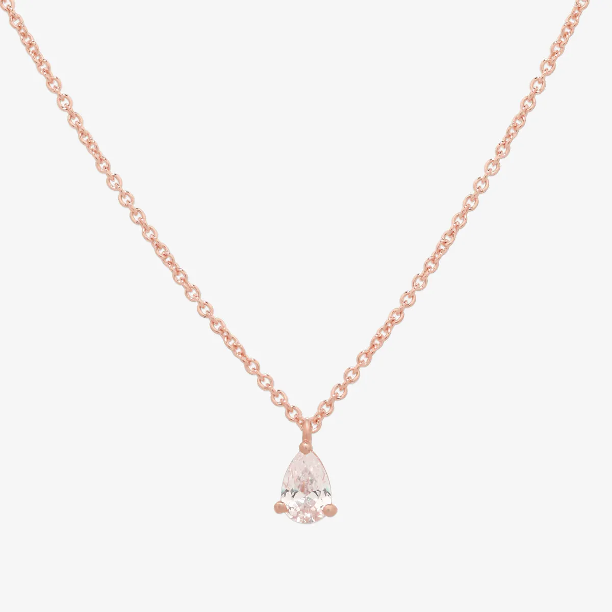 Plain oval cubic pendant necklace sold by NABI LONDON product image thumbnail 4