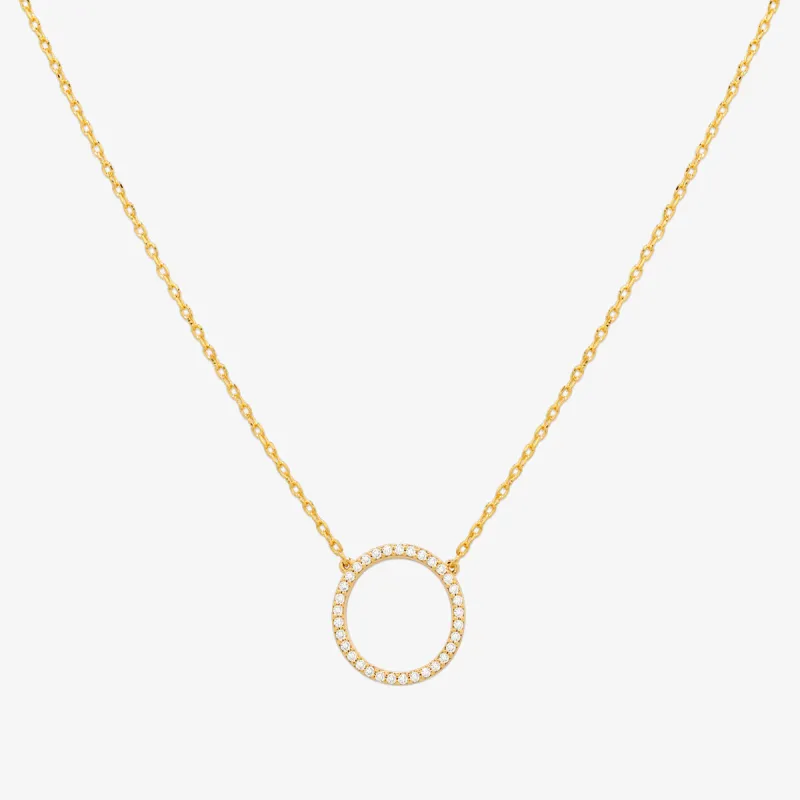 Cubic circle necklace sold by NABI LONDON