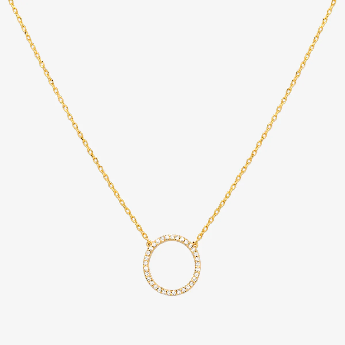 Cubic circle necklace sold by NABI LONDON