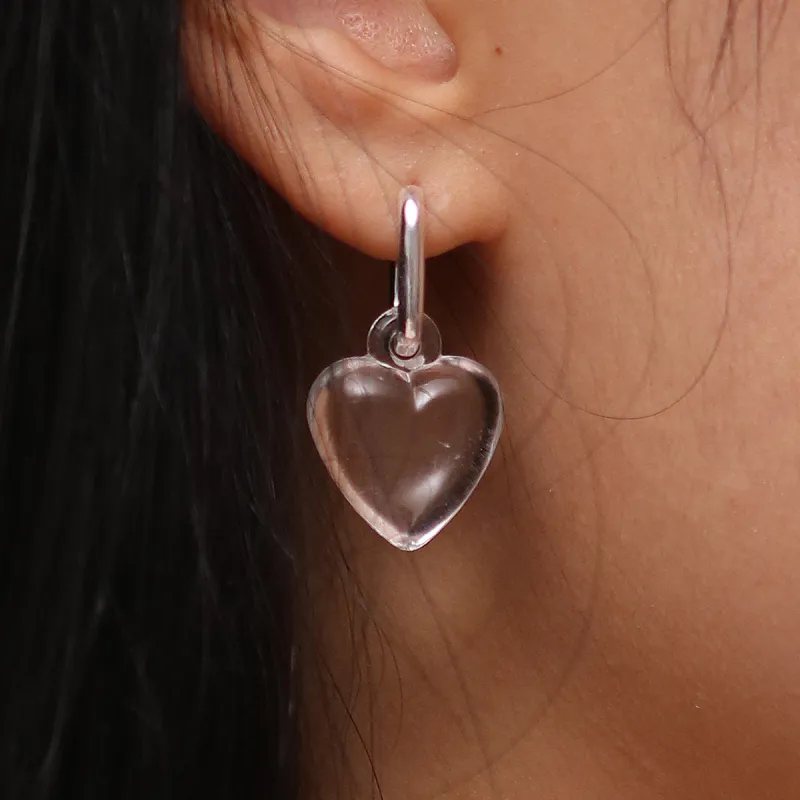 Heart huggie Earrings sold by NABI LONDON