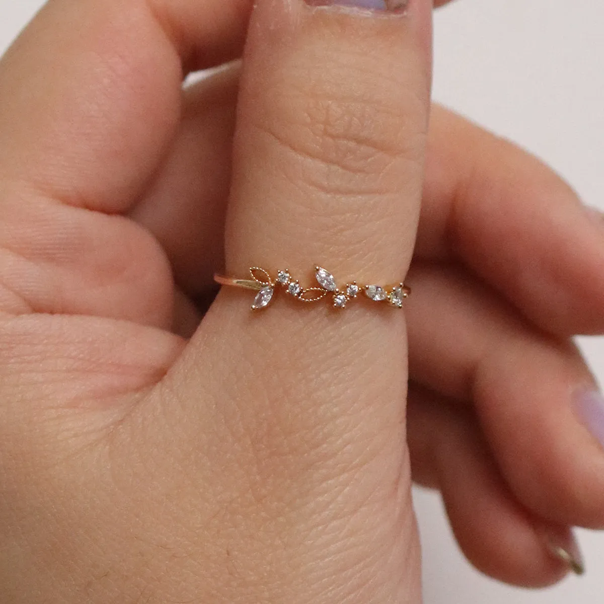White Cubic branch ring sold by NABI LONDON product image thumbnail 2