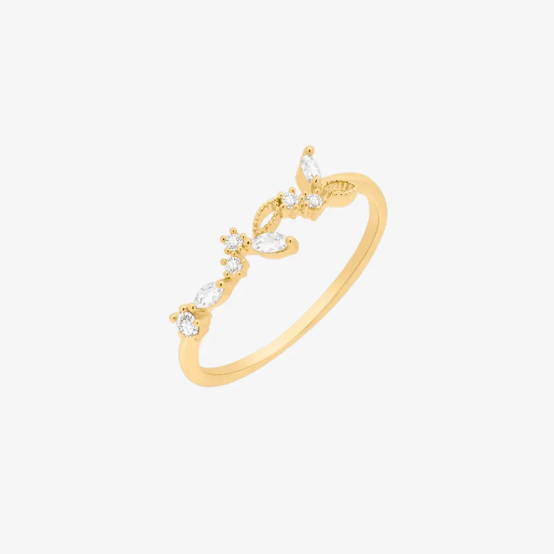 White Cubic branch ring made by NABI LONDON