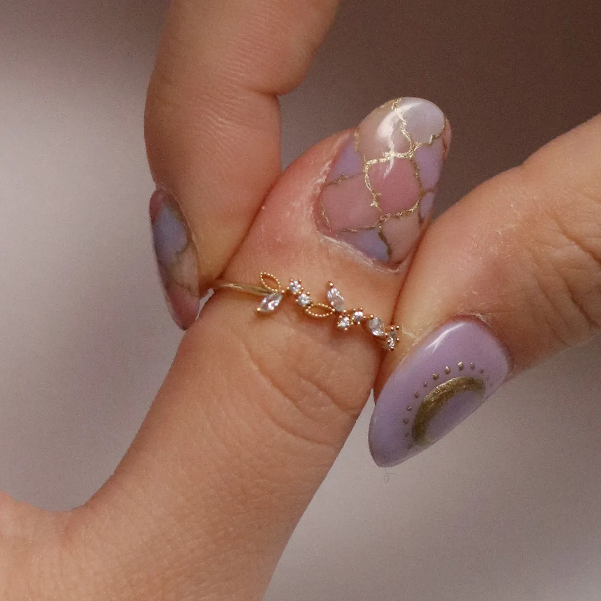 White Cubic branch ring sold by NABI LONDON product image thumbnail 3