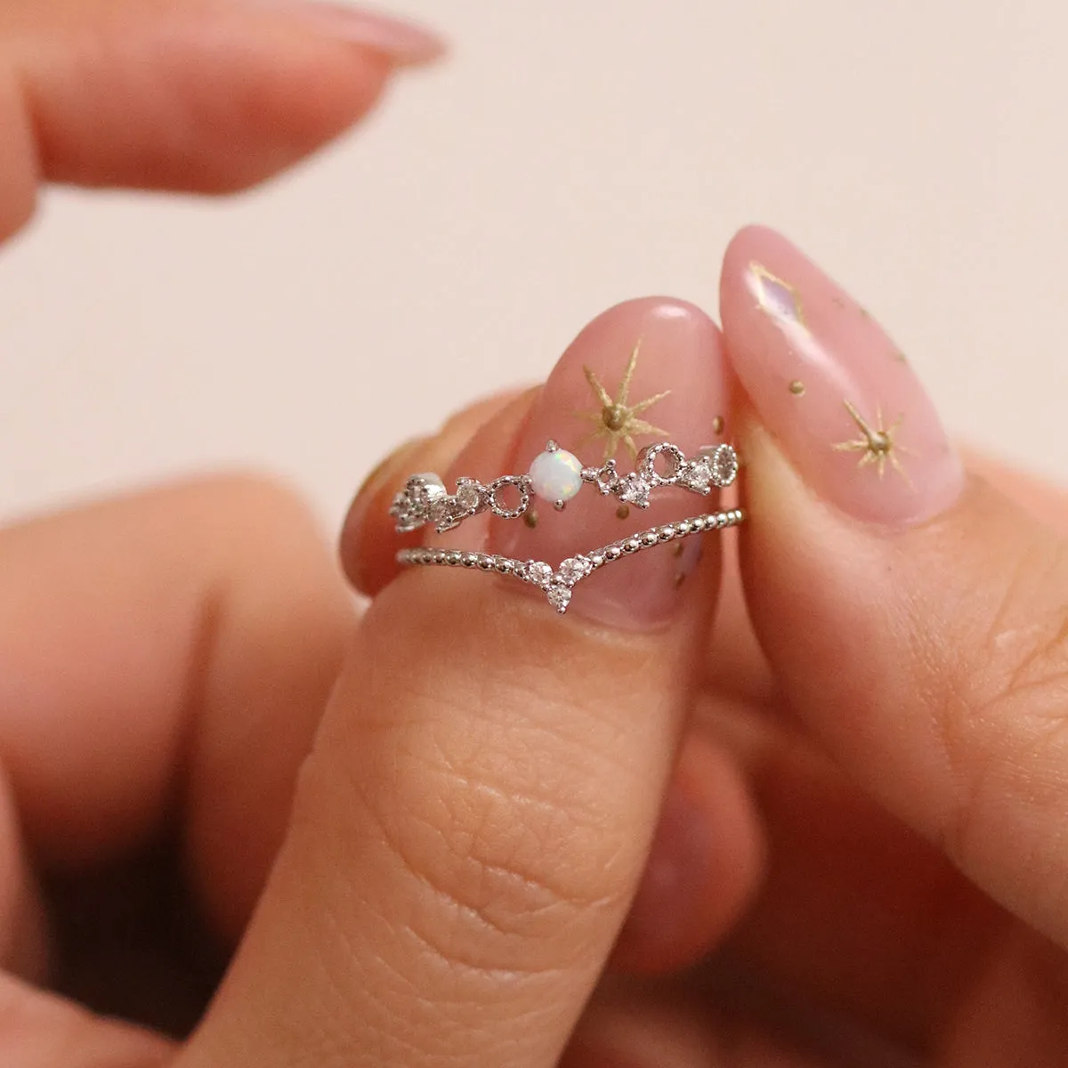 Opal Crown Layered Ring sold by NABI LONDON product image thumbnail 4