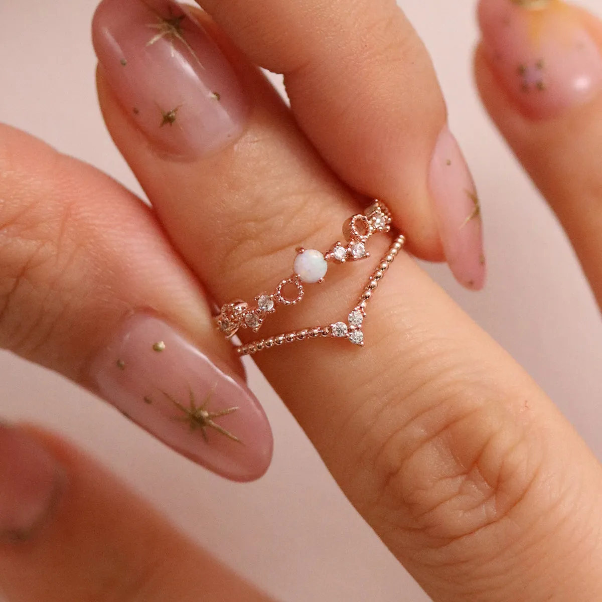 Opal Crown Layered Ring sold by NABI LONDON product image thumbnail 5