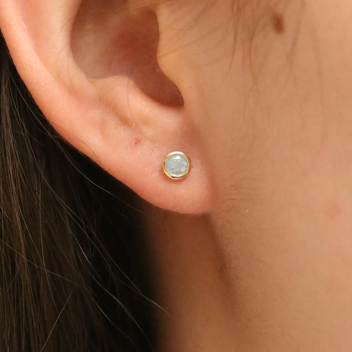 Aquamarine studs sold by NABI LONDON product image thumbnail 3