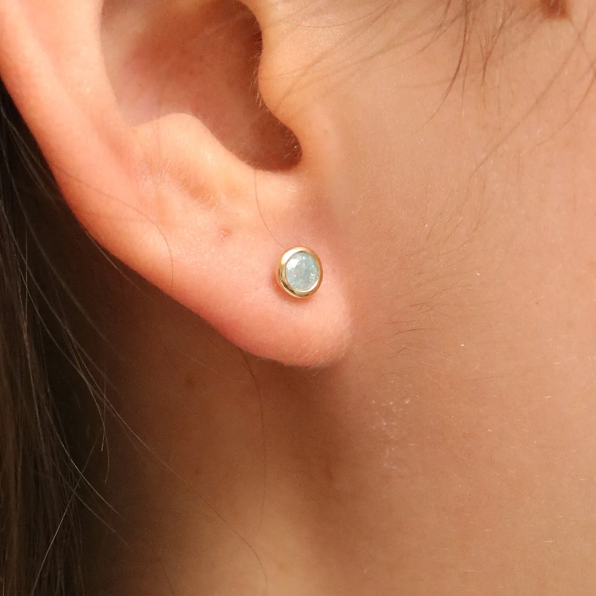 Aquamarine studs sold by NABI LONDON product image thumbnail 4