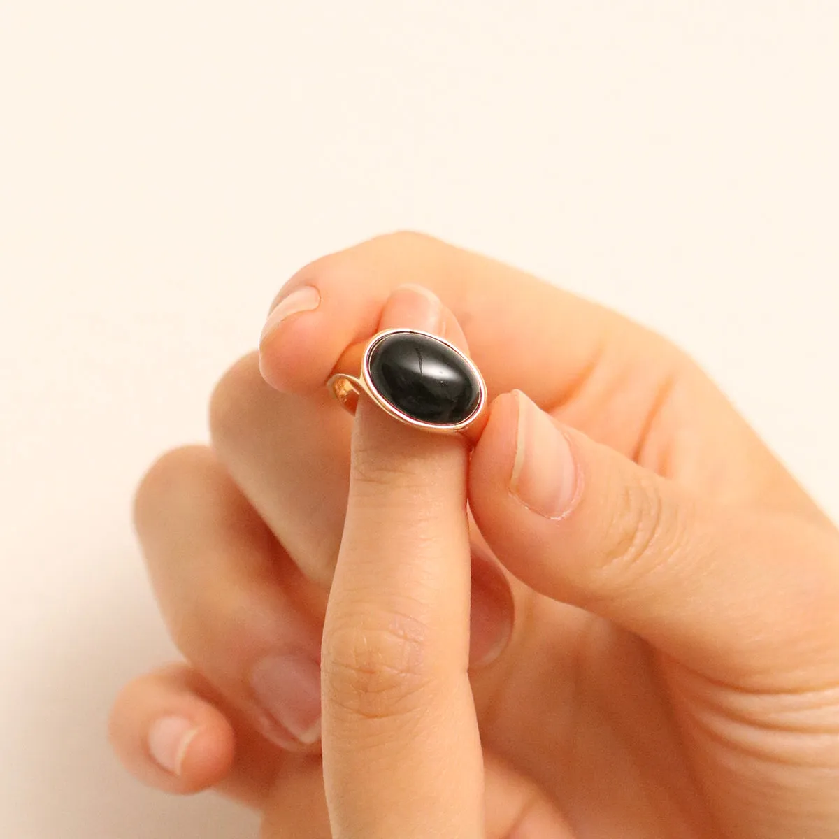 Black onyx ring sold by NABI LONDON product image thumbnail 3