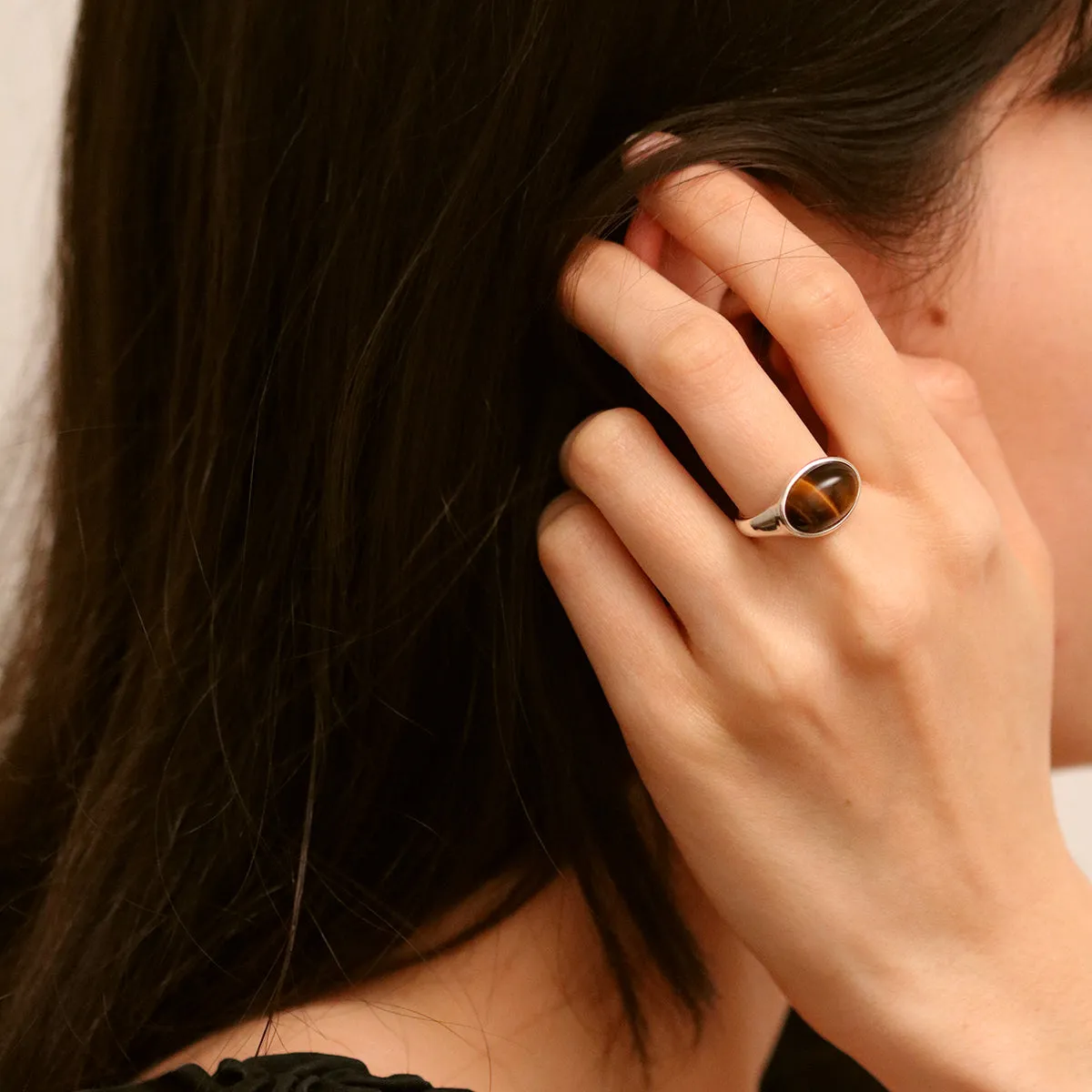 Tiger's eye ring sold by NABI LONDON product image thumbnail 3