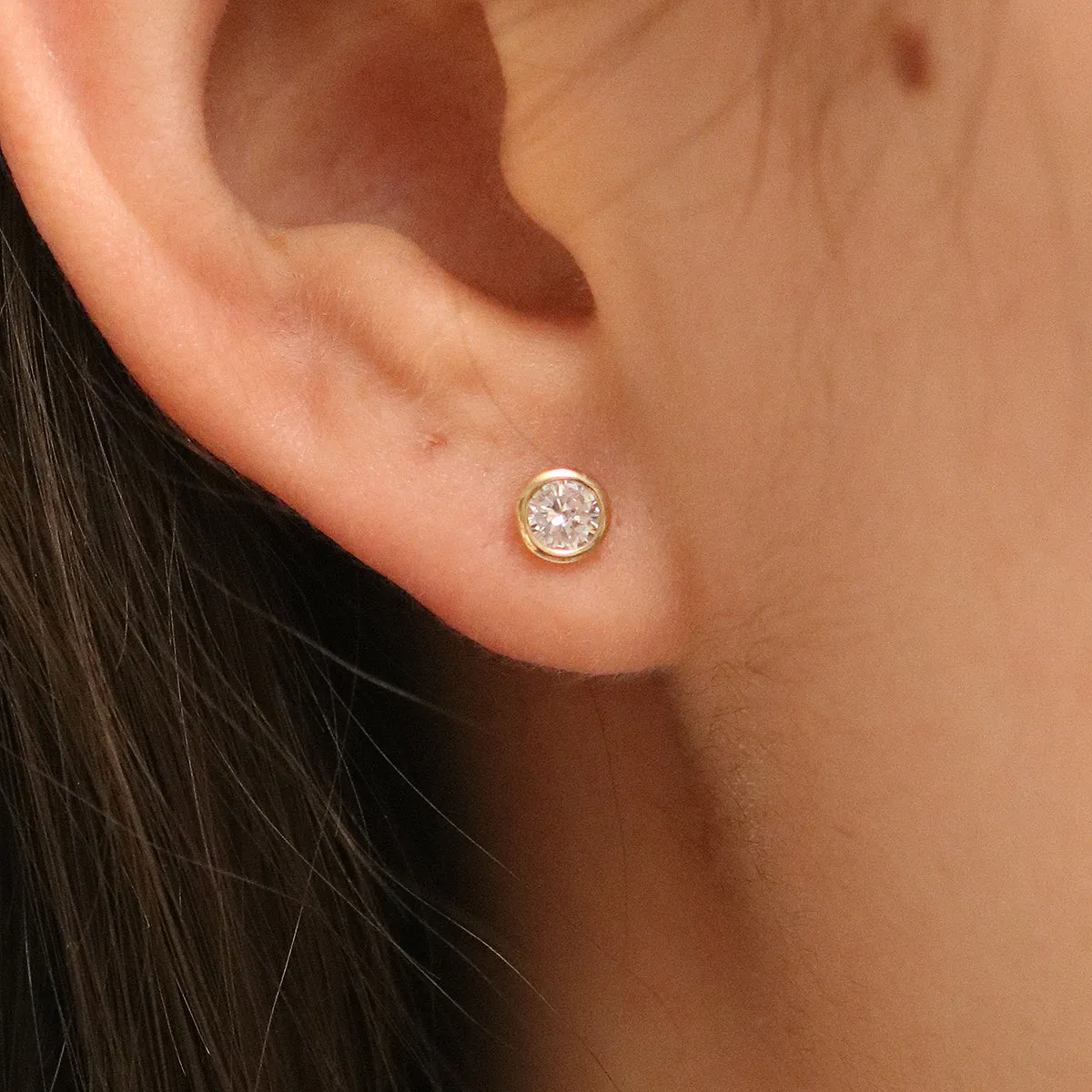 White topaz studs sold by NABI LONDON product image thumbnail 3