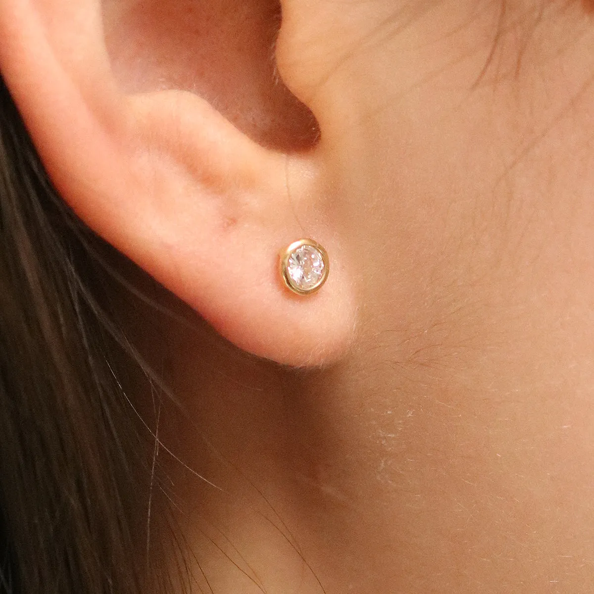 White topaz studs sold by NABI LONDON product image thumbnail 4