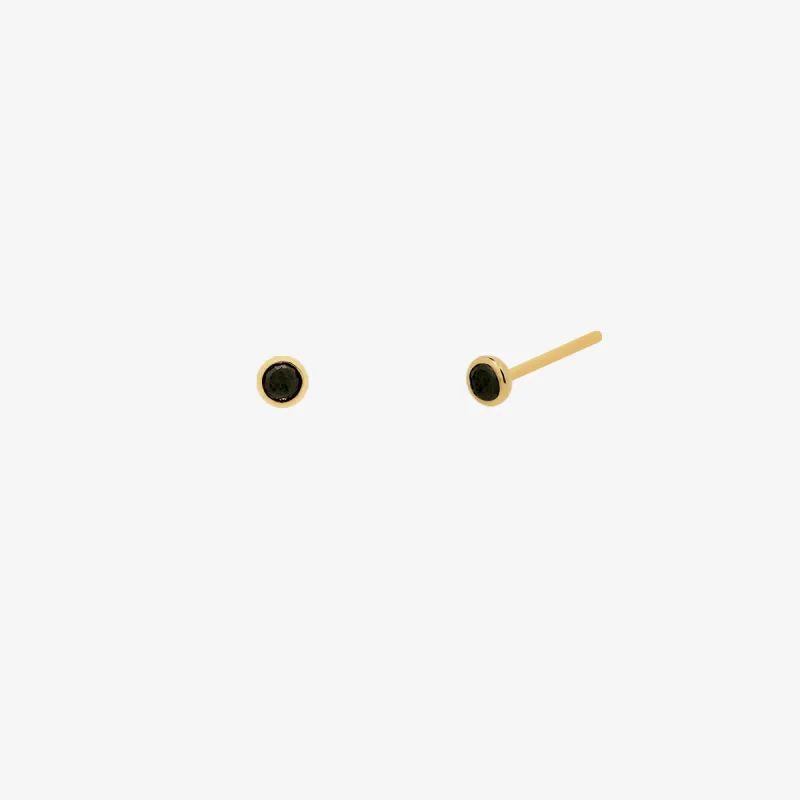 Black onyx studs sold by NABI LONDON
