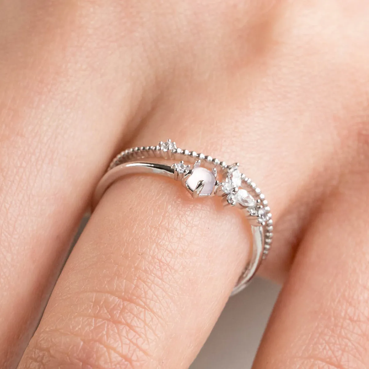 Pink butterfly ring sold by NABI LONDON product image thumbnail 3