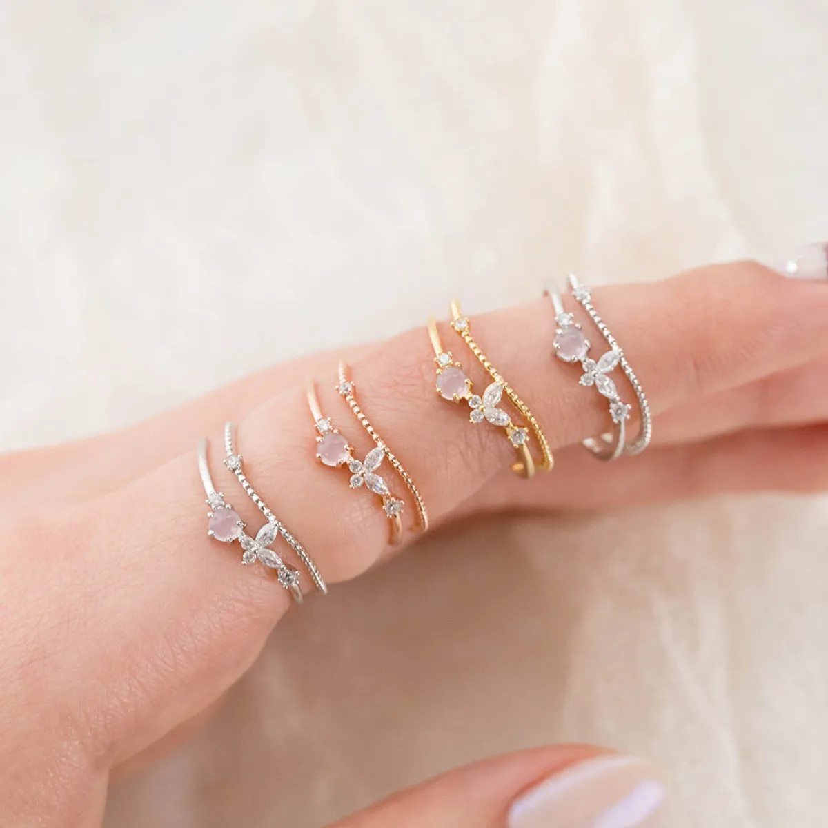 Pink butterfly ring sold by NABI LONDON product image thumbnail 5