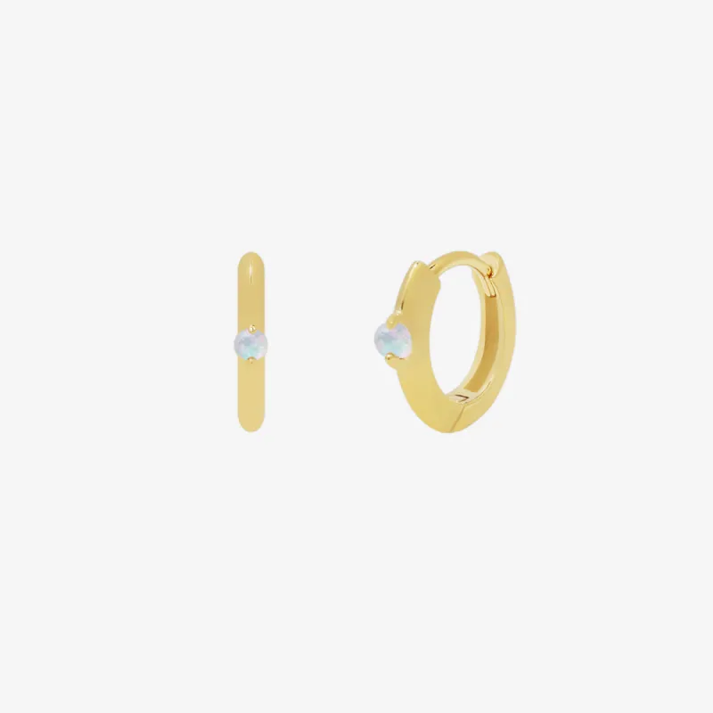 Opal Bold Huggie Earring sold by NABI LONDON