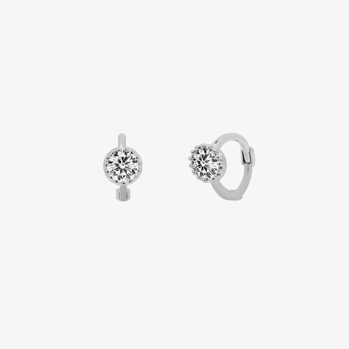 Circle Cubic Huggie Earring sold by NABI LONDON product image thumbnail 4