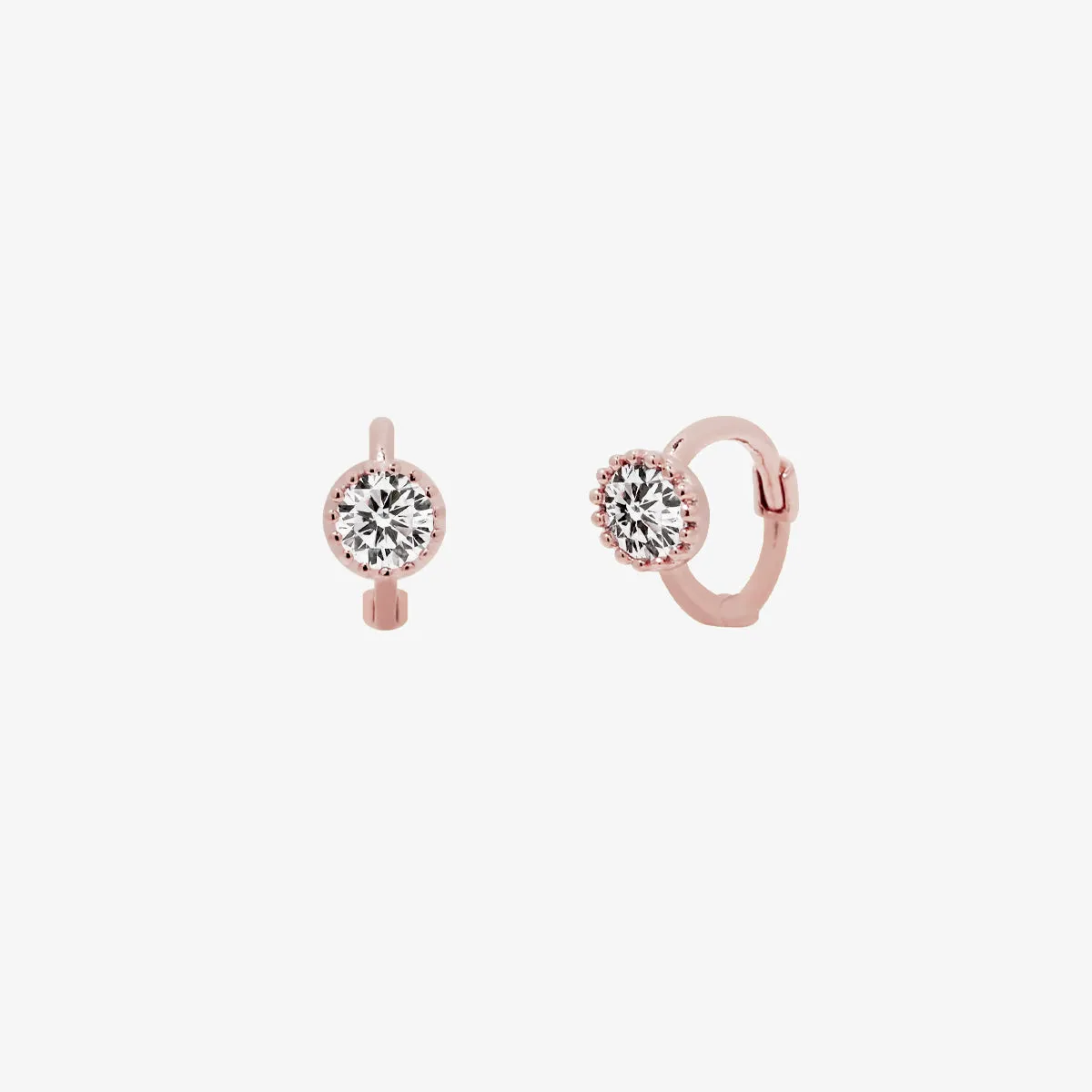 Circle Cubic Huggie Earring sold by NABI LONDON product image thumbnail 5