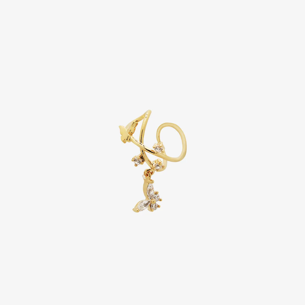 Vine With Butterfly Ear Cuff sold by NABI LONDON