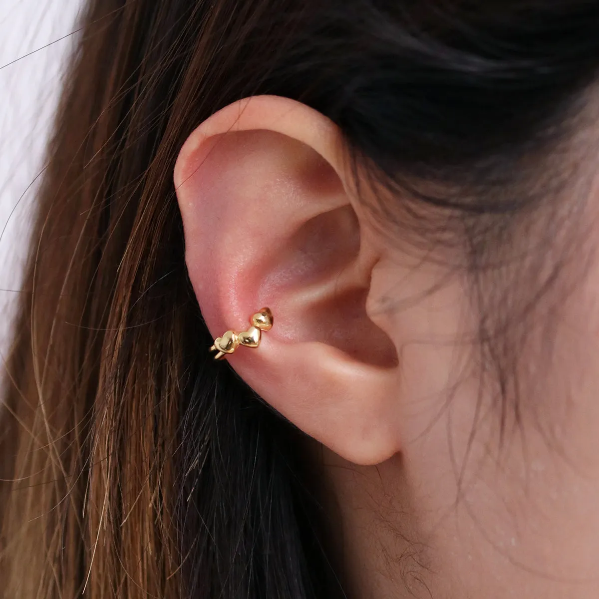 Triple Heart Ear Cuff sold by NABI LONDON product image thumbnail 2