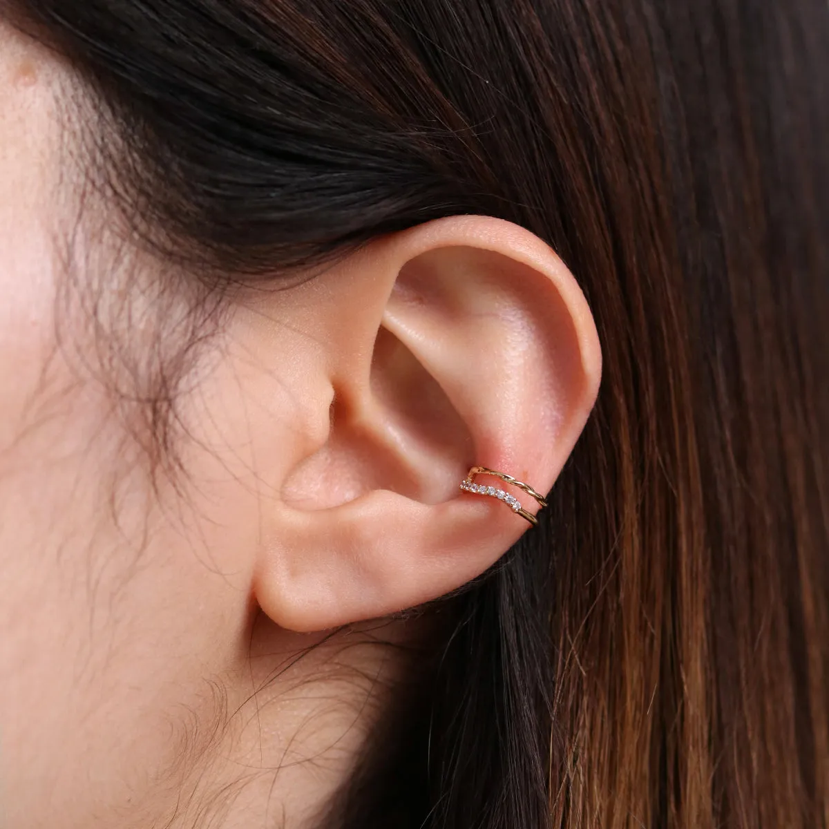 Double Cubic Ear Cuff sold by NABI LONDON product image thumbnail 2