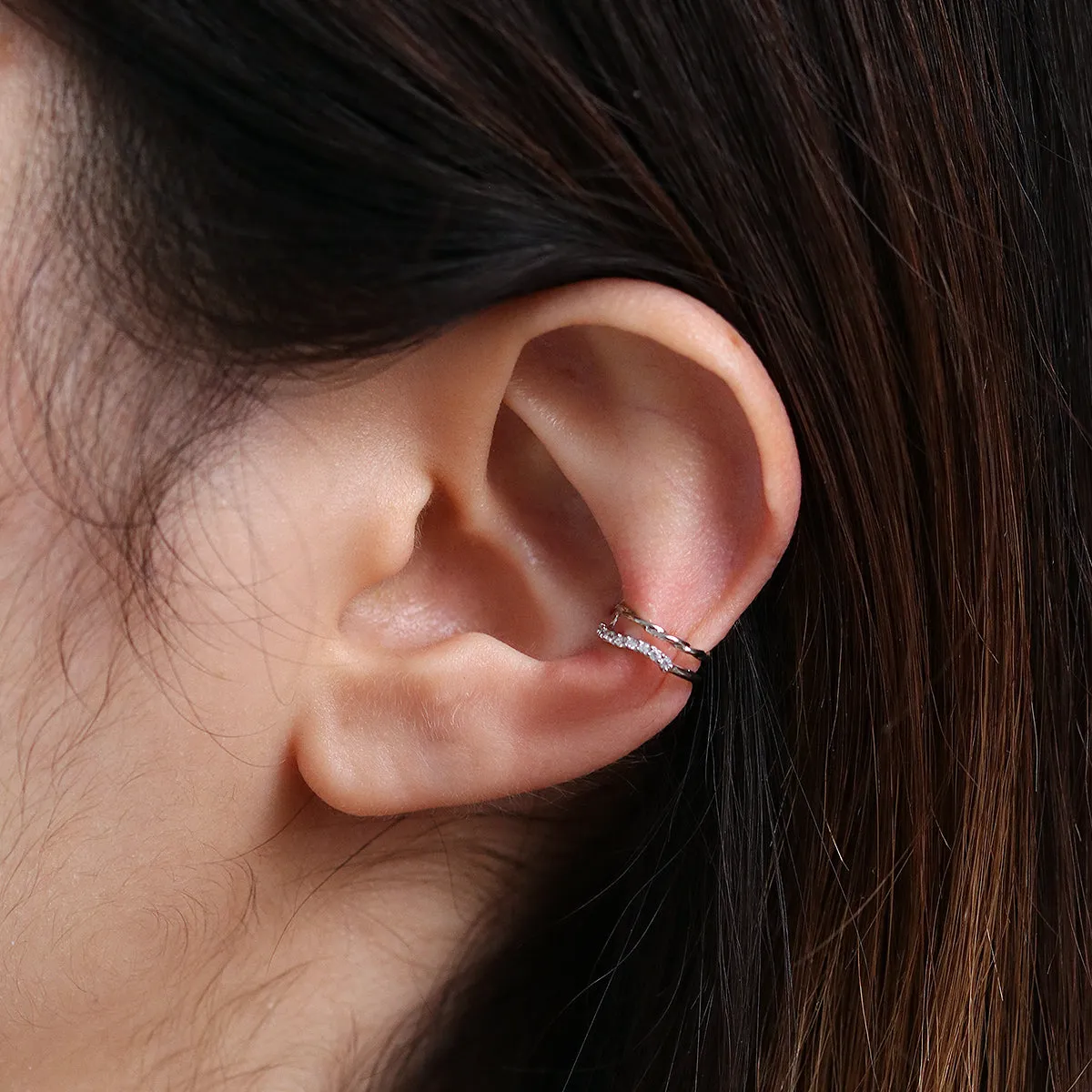 Double Cubic Ear Cuff sold by NABI LONDON product image thumbnail 3