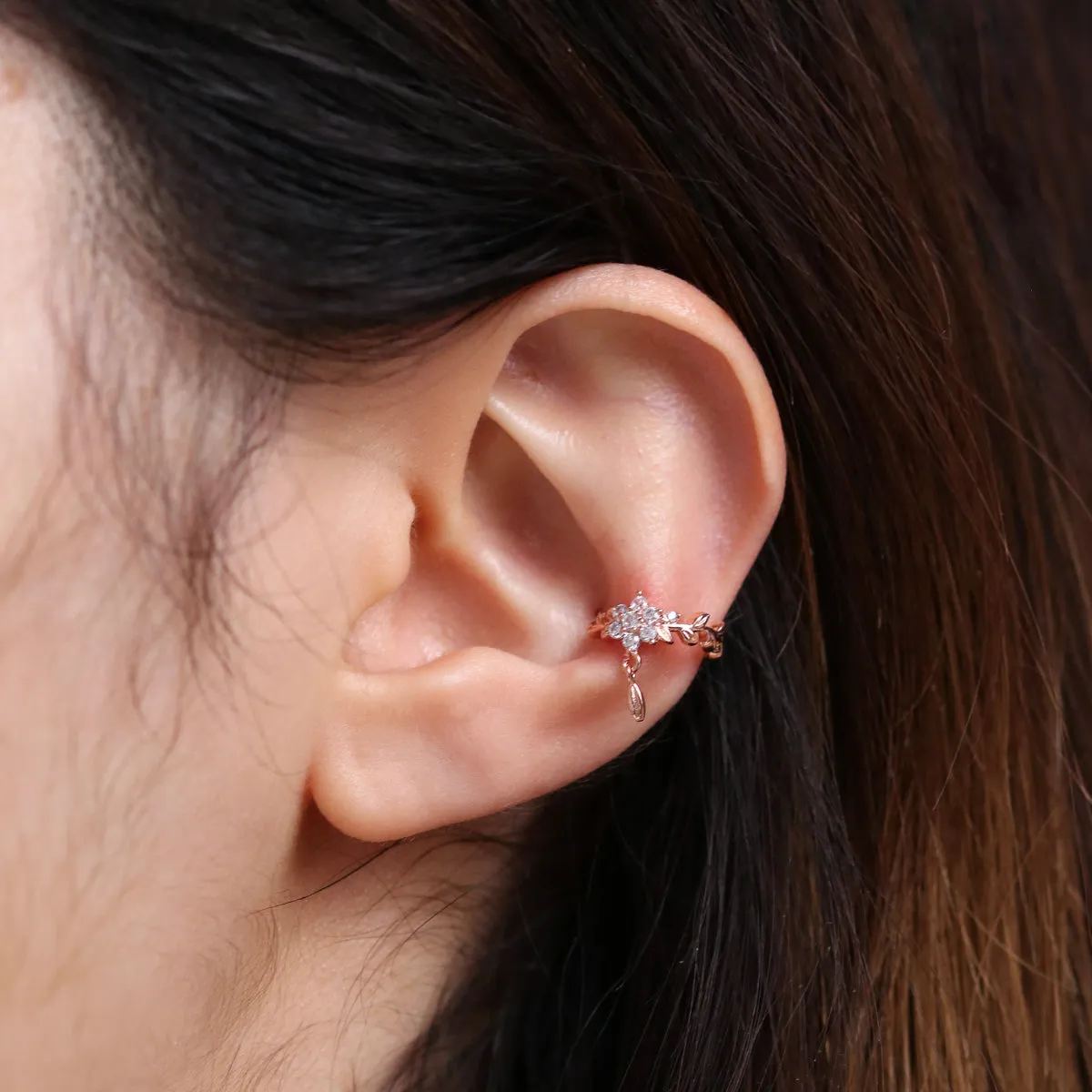 Flower Dangle Ear Cuff sold by NABI LONDON product image thumbnail 4