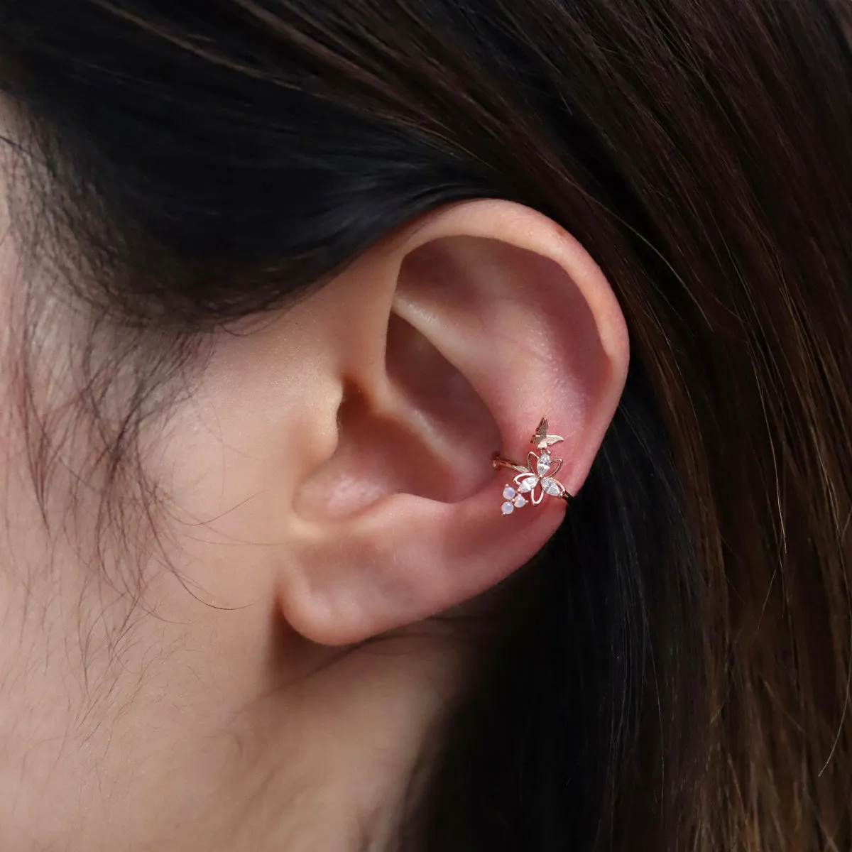 Butterfly And Cubic Flower Cuff sold by NABI LONDON product image thumbnail 4