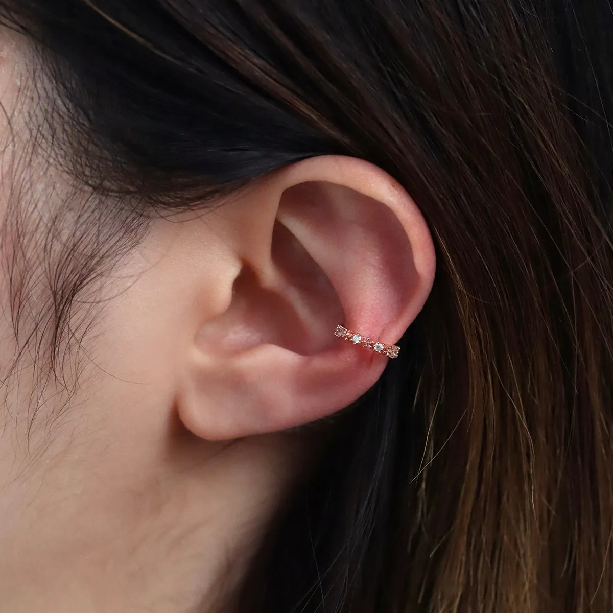 Flower Cubic Ear Cuff sold by NABI LONDON product image thumbnail 4