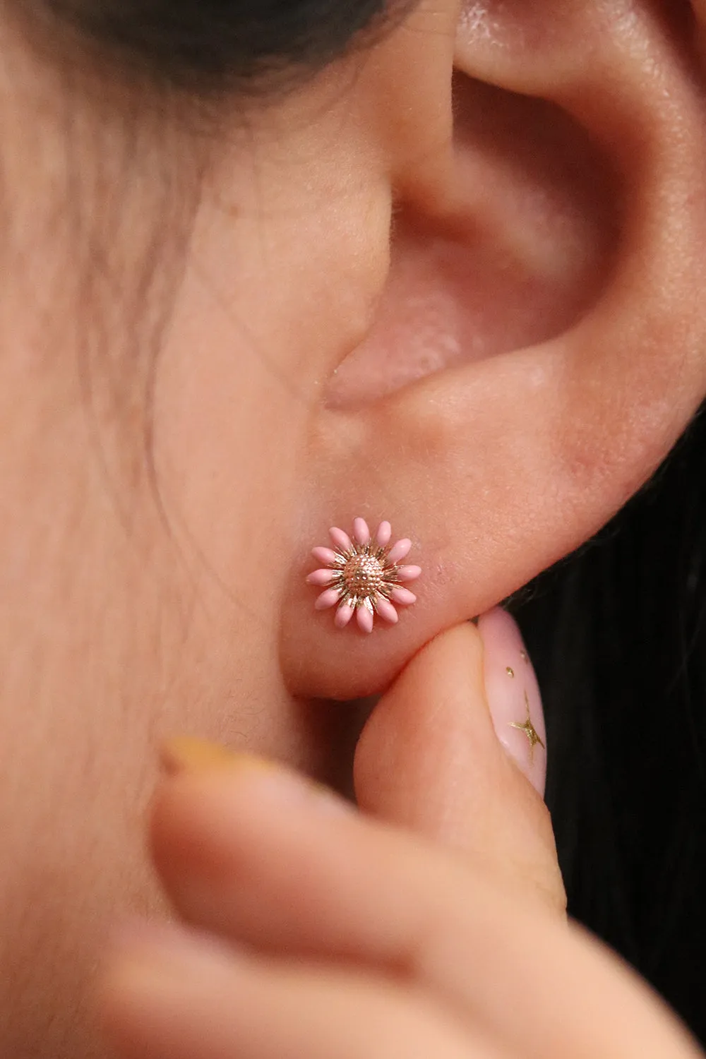 Coloured daisy earrings sold by NABI LONDON product image thumbnail 5