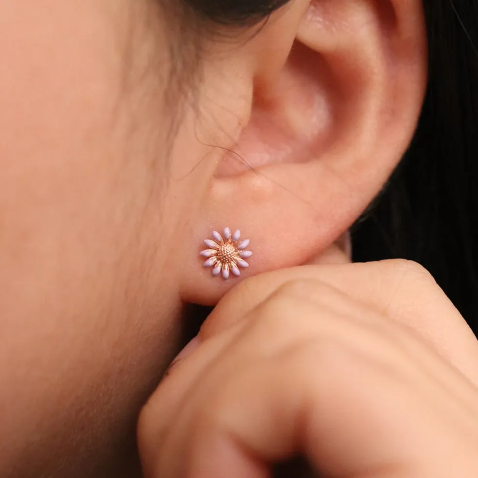Coloured daisy earrings sold by NABI LONDON product image thumbnail 4