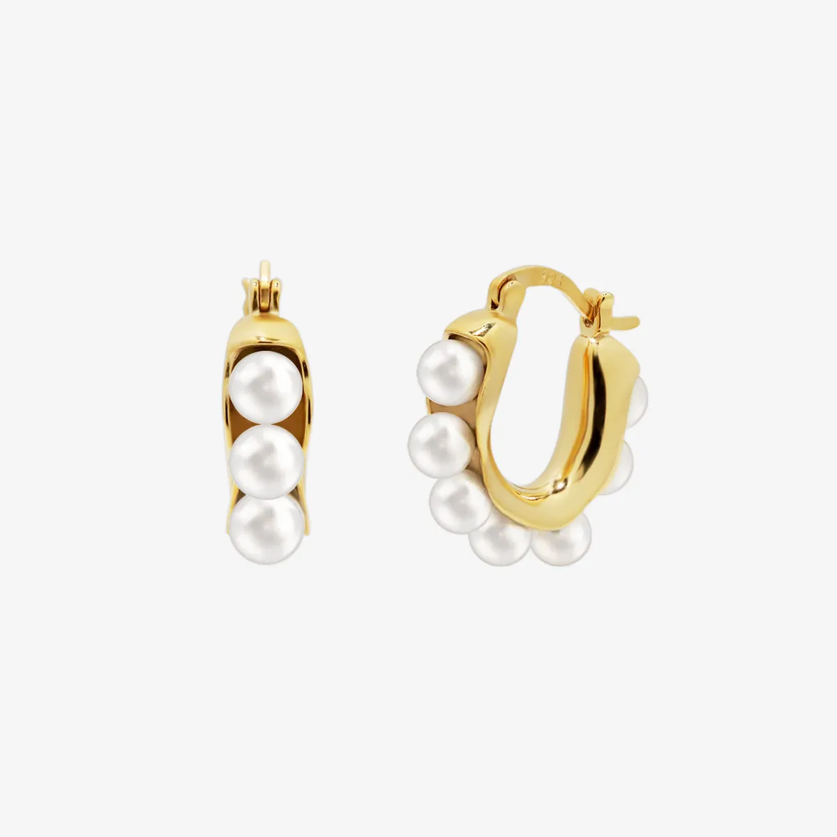 Chunky Beans Pearl Earrings sold by NABI LONDON