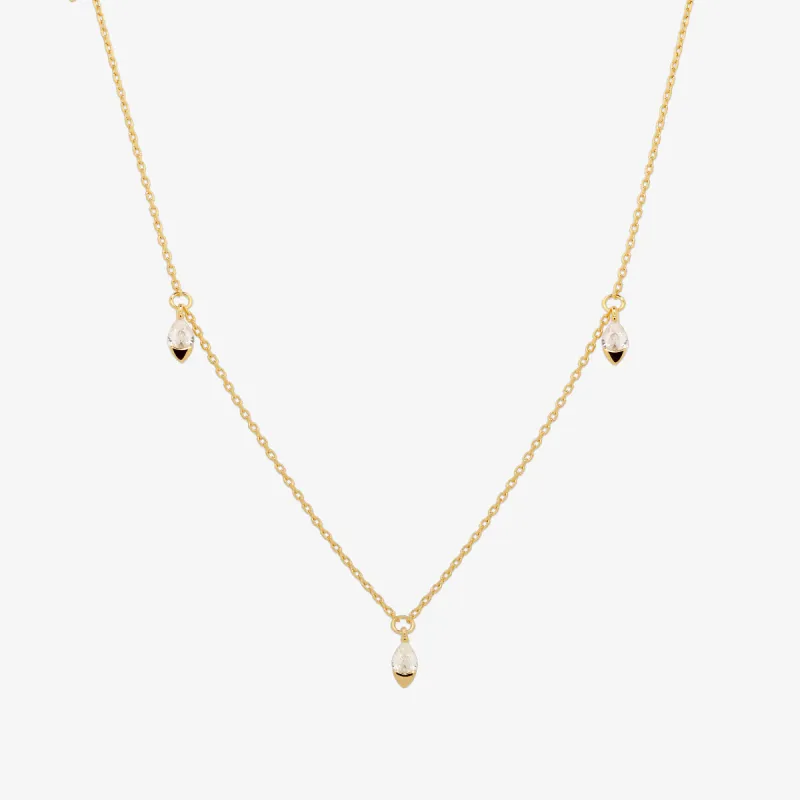 Dangle tear necklace sold by NABI LONDON