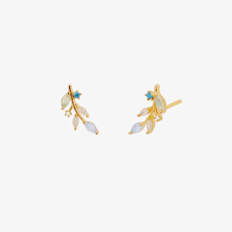 Moonstone vine earrings sold by NABI LONDON