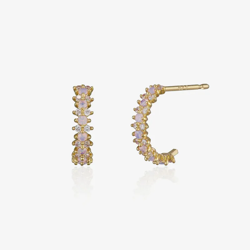 Snowflake semi-hoop earrings sold by NABI LONDON